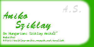 aniko sziklay business card